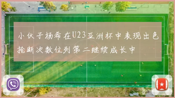 小伙子杨希在U23亚洲杯中表现出色抢断次数位列第二继续成长中